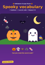 Spooky Vocabulary- Halloween Escape Room