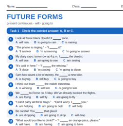 Future Forms- karty pracy