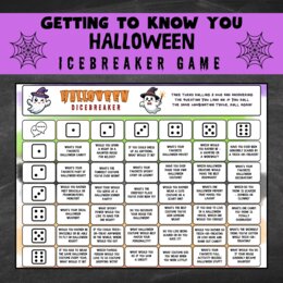 🎃 Halloween Dicebreaker – Angielskie pytania i konwersacje na Hallowen 👻