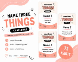 Name Three – gra karciana do powtórki słownictwa | klasy 4–6
