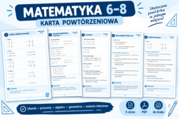 Karta pracy – Matematyka | Klasy 6–8 szkoły podstawowej