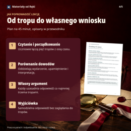11 listopada - śledztwo historyczne 1918, historia klasy 7-8, lekcja 45 minut