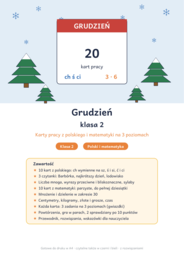 Grudzień klasa 2: karty pracy z polskiego i matematyki