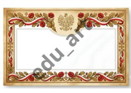 Wielka Ramka Patriotyczna XXL na Gazetkę Ścienną i Prace Dzieci (110x80 cm, 20xA4) | 11 Listopada / Święta Narodowe
