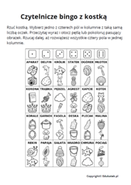 Czytelnicze bingo z kostką