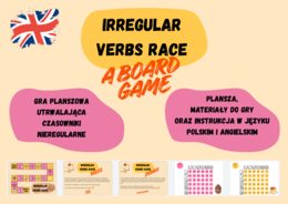 Irregular Verbs Race - gra planszowa utrwalająca czasowniki nieregularne w angielskim