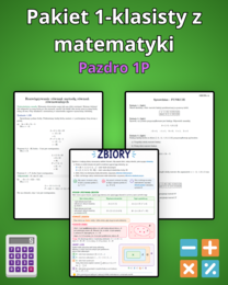 Pakiet 1-klasisty z matematyki - Pazdro 1P