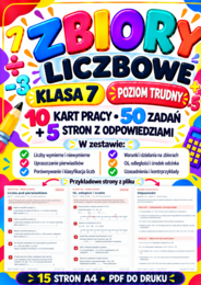 ZBIORY LICZBOWE-TRUDNE-klasa 7