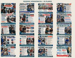 PRZEMOC RÓWIEŚNICZA — NIE WSZYSTKO JEST ŻARTEM,  gazetka, 20 plansz edukacyjnych A4 w poziomie