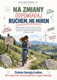 Myśl  pozytywnie, kampania optymizmu, motywatory, gazetka, plakaty