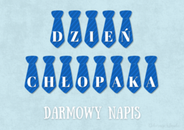 Darmowy napis  - Dzień Chłopaka
