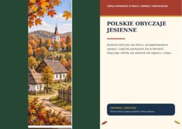 Polskie obyczaje jesienne | gazetka premium, przedszkole i klasy 1–4, 18 plansz