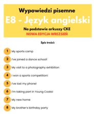 E8 Angielski: Zestaw E-maile pod Egzamin Ósmoklasisty CKE (Nowa Edycja)