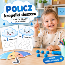 Kropelki z plasteliny