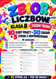 ZBIORY LICZBOWE-TRUDNE-klasa 8