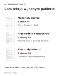 Pola i obwody - klasa 5 | Detektywi geometrii: Uratuj projekt parku!