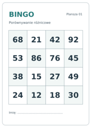Bingo - porównywanie różnicowe