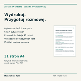 Nie daj się wkręcić - bezpieczeństwo w szkole i w sieci | gazetka + lekcja, kl. 7-8 i ponadpodstawowe