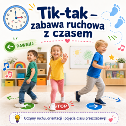 Tik-tak — zabawa ruchowa z czasem