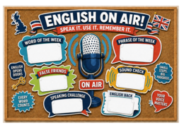 ENGLISH ON AIR! – całoroczna gazetka do języka angielskiego | 192 wymienne karty | klasy 6–7