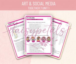 Art & Social Media – Mega Zestaw Kart Pracy (Together 7 Unit 1) + KLUCZ