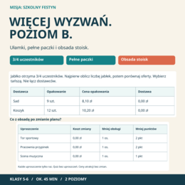 Misja: Szkolny Festyn | gra matematyczna, klasy 5-6