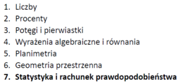 Przygotowanie do egzaminu 8-klasisty z matematyki - Dział VII: Statystyka i rachunek prawdopodobieństwa