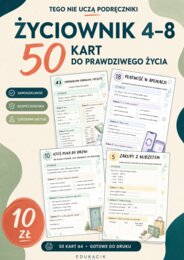 🧭ŻYCIOWNIK 4–8 – 50 kart pracy do prawdziwego życia🌿