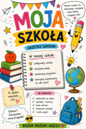 Gazetka na nowy rok szkolny – 5 stron dla uczniów | dekoracja i materiał integracyjny