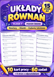 UKŁADY RÓWNAŃ-ŚREDNIE-klasa 7