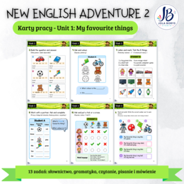 New English Adventure 2 – Unit 1: My Favourite Things – zadania komunikacyjne