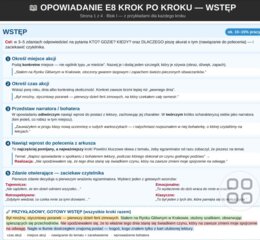 WZORCOWY SCHEMAT PISANIA OPOWIADANIA - E8