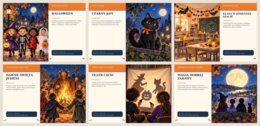 Halloween | gazetka premium, przedszkole i klasy 1–4, 18 plansz