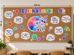 Dekoracja Gazetka Klasowa szkolna – Dzień Kropki / P04
