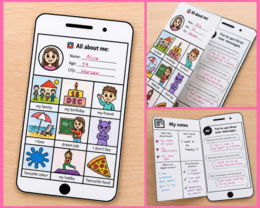 All about me - back to school craft, szablon wszystko o mnie, telefon język angielski