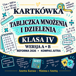 Kartkówka dla klasy IV - Tabliczka mnożenia i dzielenia - grupa A i B + klucz odpowiedzi