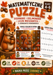 🧩 Pakiet 9 puzzli matematycznych – ułamki zwykłe, liczby mieszane, skracanie, dodawanie, odejmowanie, mnożenie i dzielenie | klasy 4–6