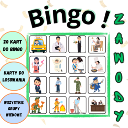 Bingo – zawody dla dzieci | 20 kart do bingo