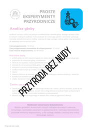Analiza gleby. EKSPERYMENTY PRZYRODNICZE - KLASA 4 SP