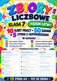 ZBIORY LICZBOWE-ŁATWE-klasa 7