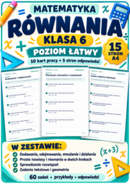 RÓWNANIA-Łatwe- klasa 6