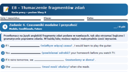 E8- tłumaczenia fragmentów zdań