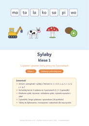 Sylaby klasa 1: czytanie i pisanie – karty pracy