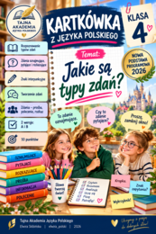 Kartkówka – Jakie są typy zdań? | Klasa 4 | Nowa podstawa 2026