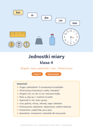 Jednostki miary klasa 4: długość, masa, pojemność i czas – karty pracy