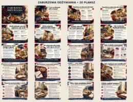 ZABURZENIA ODŻYWIANIA — NIE WSZYSTKO WIDAĆ NA TALERZU Gazetka edukacyjna • 20 plansz A4 w poziomie