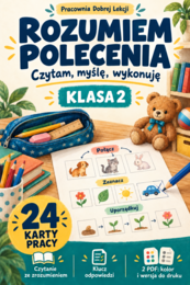 Rozumiem polecenia. Klasa 2 – 24 karty pracy | Czytanie ze zrozumieniem PDF