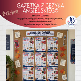 Gazetka z języka angielskiego – Brytyjskie tradycje: British Traditions | 16 plakatów + quiz w Google Forms