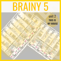Brainy 5  unit 2 -  THIS IS MY HOUSE - zakładki do książki