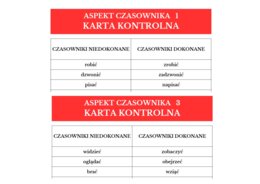 Gramatyka: czasowniki dokonane i niedokonane (pomoce Montessori)